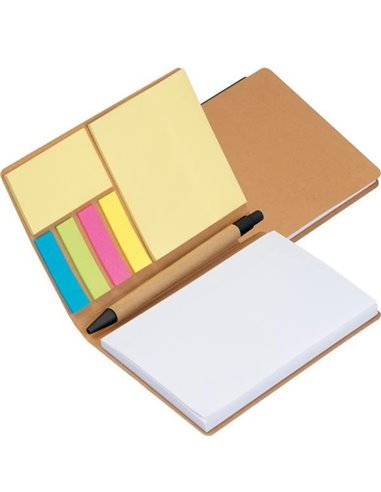 Σημειωματάριο 10x14εκ. 70φ. με στυλό, post it - σελιδοδείκτες