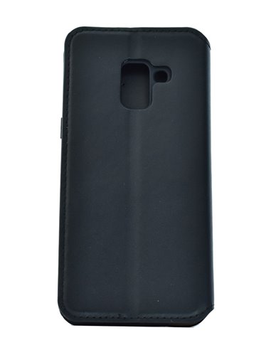 POWERTECH Θήκη Slim Leather για Samsung A5 2018, μαύρη