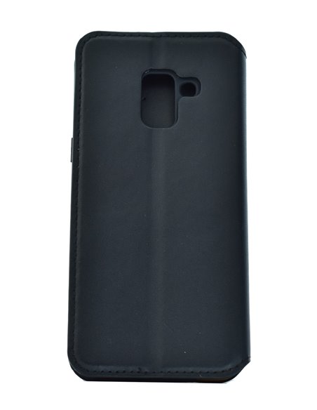 POWERTECH Θήκη Slim Leather για Samsung A5 2018, μαύρη