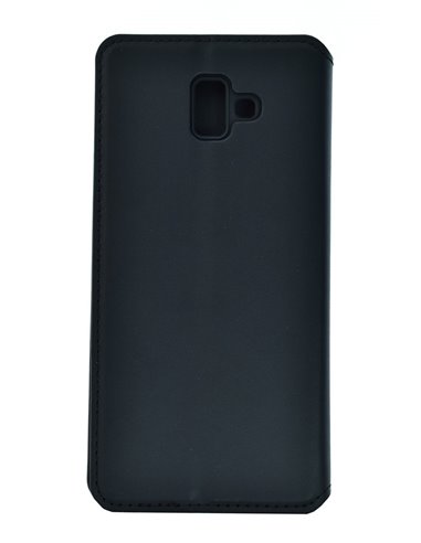 POWERTECH Θήκη Slim Leather για Samsung J6 Plus 2018, μαύρη