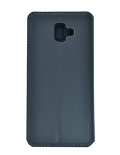 POWERTECH Θήκη Slim Leather για Samsung J6 Plus 2018, γκρι