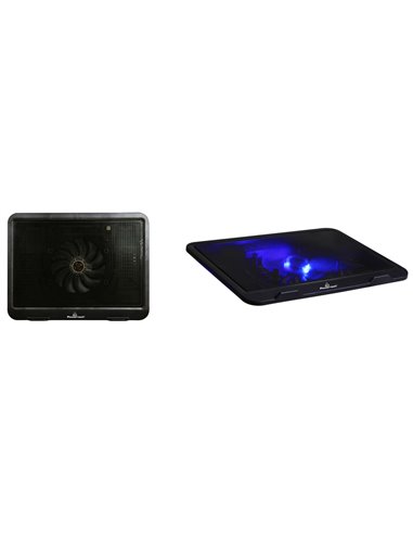 POWERTECH Βάση & ψύξη laptop PT-740 έως 15.6", 125mm fan, LED, μαύρο