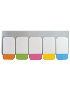 Σελιδοδείκτες διάφανοι 4,4x1,2εκ. 10φ/χρώμα