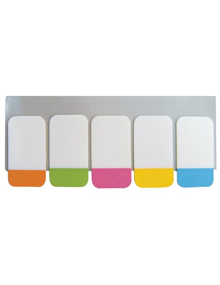 Σελιδοδείκτες διάφανοι 4,4x1,2εκ. 10φ/χρώμα