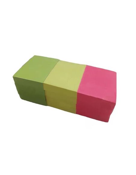 Αυτοκόλλητα χαρτάκια 3χρωμ. 5.1x3.8εκ. 100φ. 12τεμ.