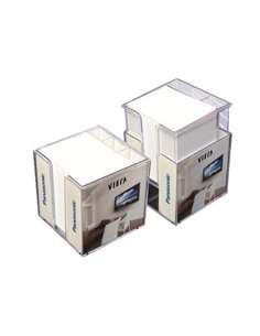 Κύβος σημειώσεων διπλός άδειος με μολυβοθήκη 9x7x9εκ.