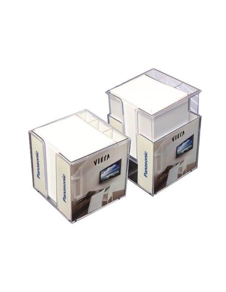 Κύβος σημειώσεων διπλός άδειος με μολυβοθήκη 9x7x9εκ.