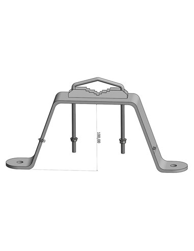 VIKAR Βάση τοίχου 21002 για στήριξη ιστού, ατσάλινη, 10cm