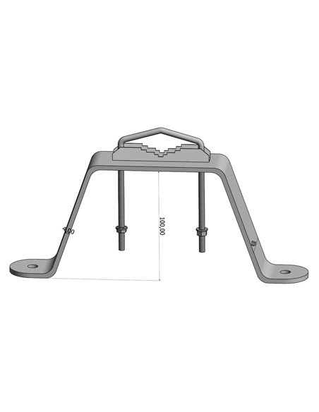 VIKAR Βάση τοίχου 21002 για στήριξη ιστού, ατσάλινη, 10cm