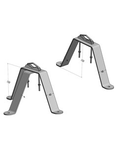 VIKAR Βάση τοίχου 21003 για στήριξη ιστού, ατσάλινη, 15cm, 2τμχ