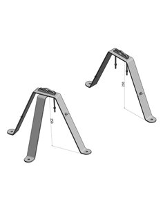 VIKAR Βάση τοίχου 21004 για στήριξη ιστού, ατσάλινη, 25cm, 2τμχ