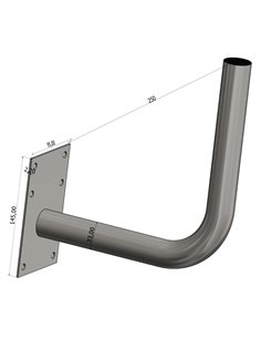 VIKAR Βάση τοίχου 22013, Φ33x250mm x2mm