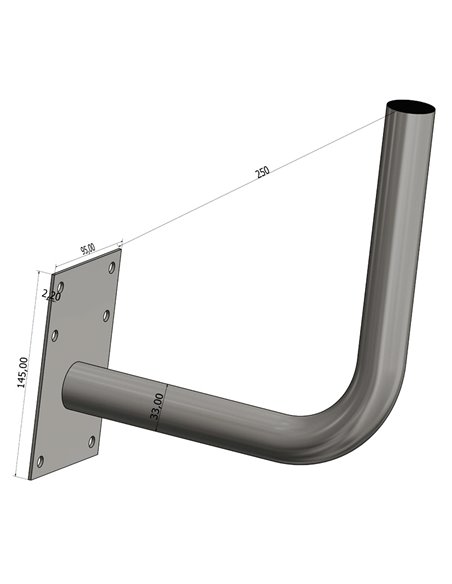 VIKAR Βάση τοίχου 22013, Φ33x250mm x2mm