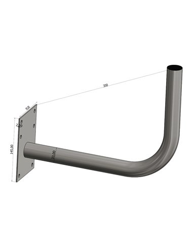 VIKAR Βάση τοίχου 22014, Φ33x350mm x2mm