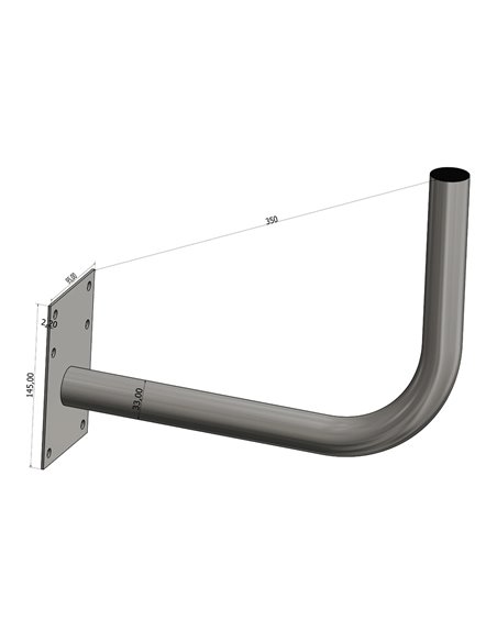 VIKAR Βάση τοίχου 22014, Φ33x350mm x2mm