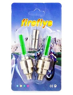 Καπάκι βαλβίδας ποδηλάτου AG304B, LED, 6.5cm, 2τμχ, πράσινο