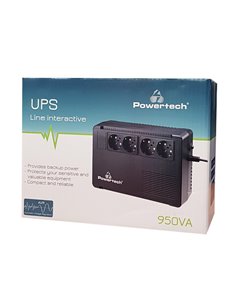 POWERTECH UPS Line Interactive PT-950C, 950VA/570W, 4x schuko