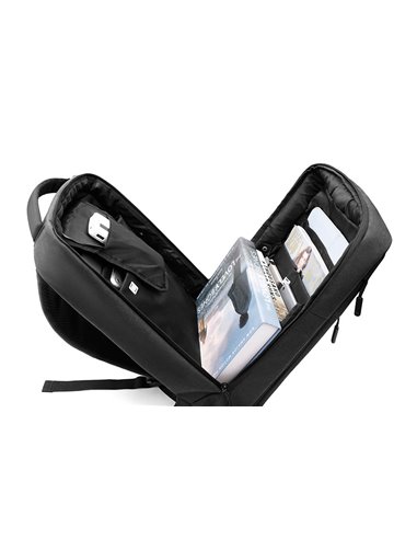 ARCTIC HUNTER τσάντα πλάτης 1701 με θήκη laptop 15.6", USB, 17L, μαύρη