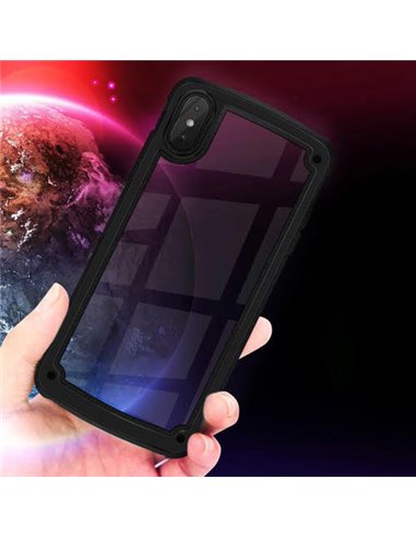 POWERTECH Θήκη Frame PC & TPU MOB-1331 για Samsung Galaxy A40, μαύρη