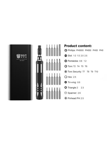 BEST set κατσαβιδιών ακριβείας BST-8931, 24 τεμάχια