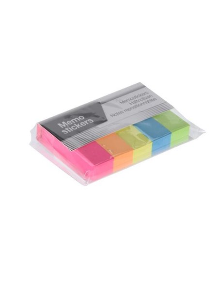 Σελιδοδείκτες χάρτινοι σε 5 χρώματα x100τμχ.  1,2x4,5εκ.