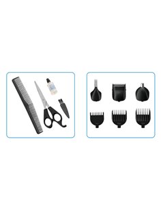 BRUNO Κουρευτική μηχανή 4 σε 1 BRN-0023, wet & dry, 6 εξαρτήματα, μαύρη