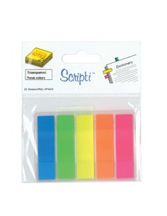 Σελιδοδείκτες διάφανοι σε 5 χρώματα 1,2x4.4εκ.