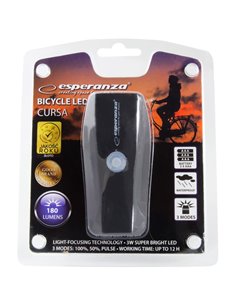 ESPERANZA Εμπρόσθιος φωτισμός ποδηλάτου Cursa EOT018, 180lm, μαύρο