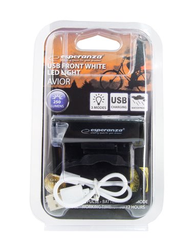 ESPERANZA Εμπρόσθιος φωτισμός ποδηλάτου Avior EOT022, επαναφορτιζόμενος