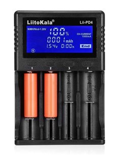 LIITOKALA φορτιστής LII-PD4 για μπαταρίες NiMH/CD, Li-Ion, IMR, 4 slots