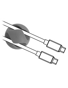 POWERTECH Οργανωτής καλωδίων σιλικόνης TIES-010, 2 καλωδίων, 6τμχ