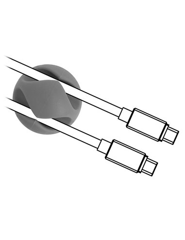 POWERTECH Οργανωτής καλωδίων σιλικόνης TIES-010, 2 καλωδίων, 6τμχ