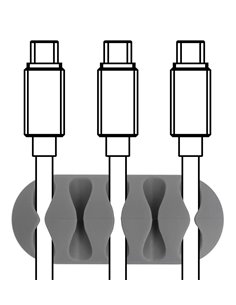 POWERTECH Οργανωτής καλωδίων σιλικόνης TIES-011, 5 καλωδίων, 6τμχ
