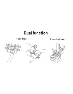 POWERTECH keystone module RJ45 female CAB-N150, Cat.6Α UTP 180°, λευκό