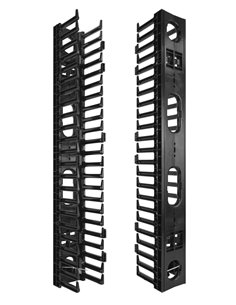 POWERTECH cable managment για rack NETW-0006, 23 θέσεων, πλαστικό, 2τμχ