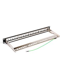 POWERTECH keystone patch panel NETW-0013, FTP 19"/1U, 24-port, 1U