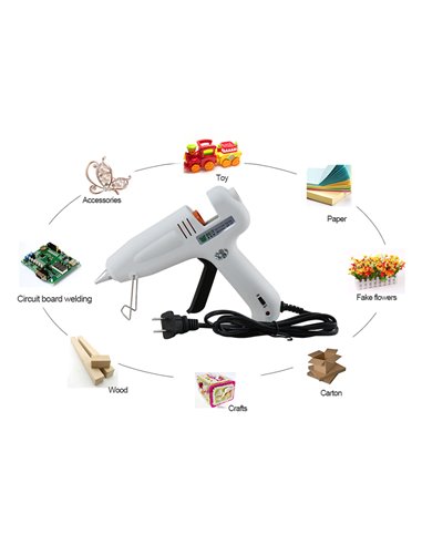 BEST Πιστόλι θερμικής σιλικόνης BST-B-F, 40W, λευκό