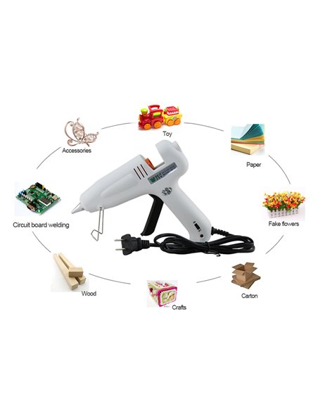 BEST Πιστόλι θερμικής σιλικόνης BST-B-F, 40W, λευκό