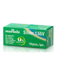 MURATA μπαταρία Silver Oxide για ρολόγια SR927, 1.55V, No395/399, 10τμχ