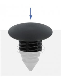 DELOCK Πλαστική τάπα 60187 για κάλυψη οπών, 15x14.5mm, μαύρη, 10τμχ