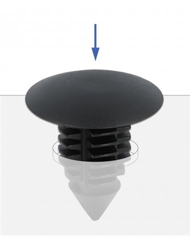 DELOCK Πλαστική τάπα 60187 για κάλυψη οπών, 15x14.5mm, μαύρη, 10τμχ