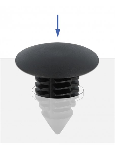 DELOCK Πλαστική τάπα 60187 για κάλυψη οπών, 15x14.5mm, μαύρη, 10τμχ