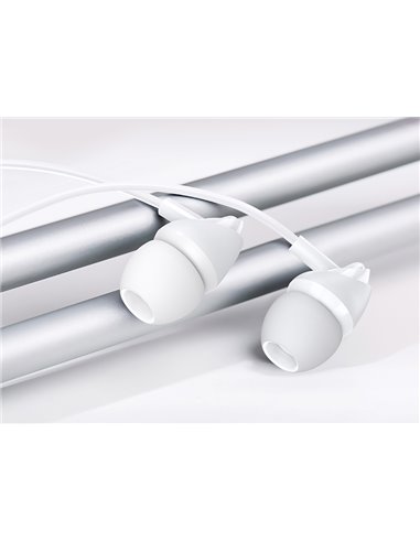 USAMS earphones με μικρόφωνο EP-39, 3.5mm σύνδεση, Φ10mm, 1.2m, λευκά