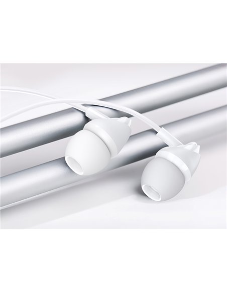 USAMS earphones με μικρόφωνο EP-39, 3.5mm σύνδεση, Φ10mm, 1.2m, λευκά