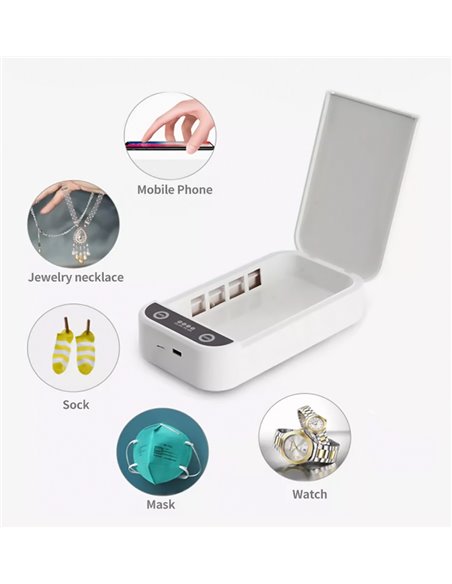 Αποστειρωτής υπεριώδους ακτινοβολίας UV TOOL-0022, φορητός, λευκός