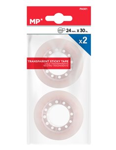 MP κολλητική ταινία PA501, διάφανη, 24mm, 30m, 2τμχ