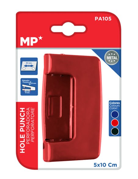 MP διακορευτής PA105-RD, 5 x 10cm, 2 τρύπες, κόκκινος