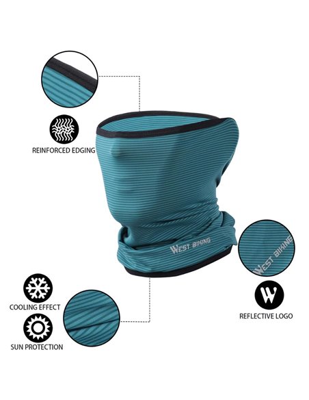 WEST BIKING αθλητικό περιλαίμιο TMV-0038, καλοκαιρινό, διαπνέων, πετρόλ