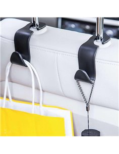 Κρεμάστρα αυτοκινήτου CAR-0007 για το προσκέφαλο, μαύρη, 2τμχ