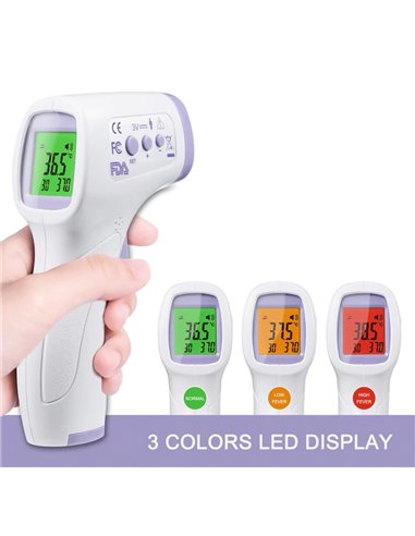 LYFTRACK Ηλεκτρονικό θερμόμετρο υπερύθρων με οθόνη IR988, λευκό